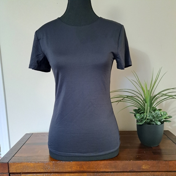 Frank & Oak Women's Short Sleeve Tees Size Medium Black Set Of 2 Fitted Tops - Picture 5 of 12